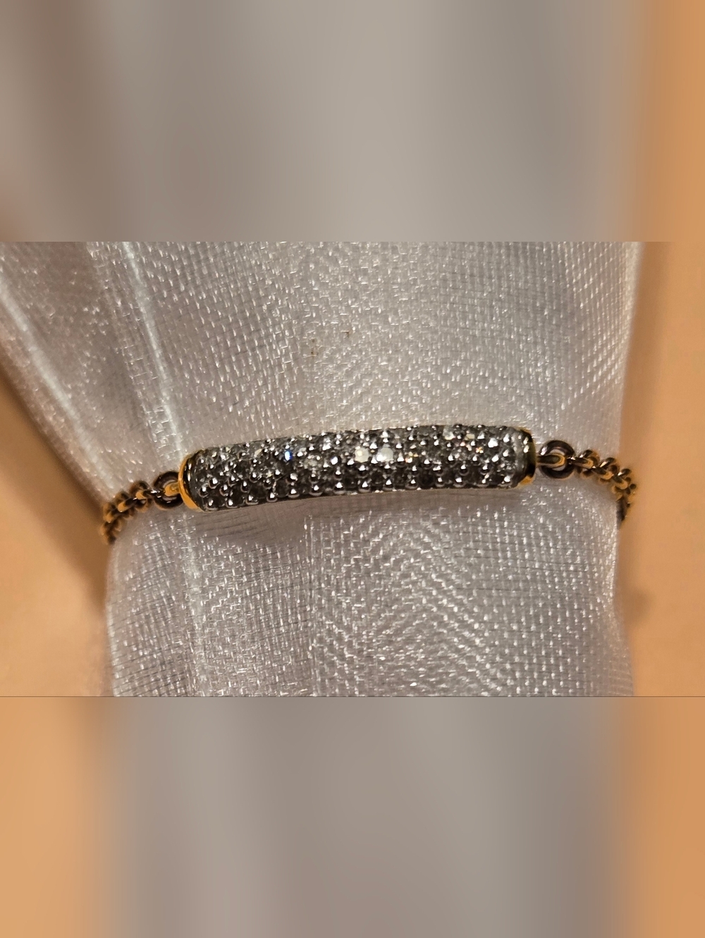 Monica Vinader Fiji Bar Adjustable Diamond Friendship Ring - Picture 4 of 12